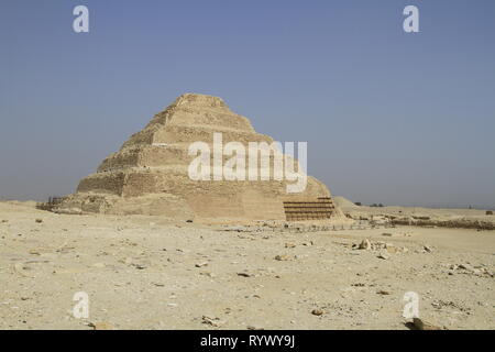 Trat Pyramide des Djoser, Saqqara, Gizeh Governorate, Ägypten Stockfoto