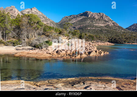 Honeymoon Bay, Freycinet Nationalpark, Tasmanien, Australien Stockfoto