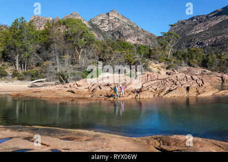 Honeymoon Bay, Freycinet Nationalpark, Tasmanien, Australien Stockfoto