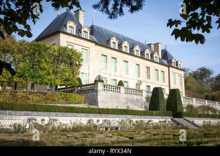 Auvers-sur-Oise (nordwestlichen Vororten von Paris): das Schloss und die Gärten. Das Gebäude ist als National Historic Landmark ('Monum registriert Stockfoto