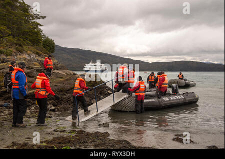 Zurück Abfahrt Via Australis im Tierkreis angebote Ainsworth Bay Stockfoto