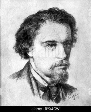 Dante Gabriel Rossetti portrait  Stockfoto