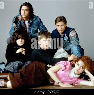 JUDD NELSON, Ally Sheedy, ANTHONY MICHAEL HALL, Emilio Estevez, Molly Ringwald, BREAKFAST CLUB, 1985 Stockfoto