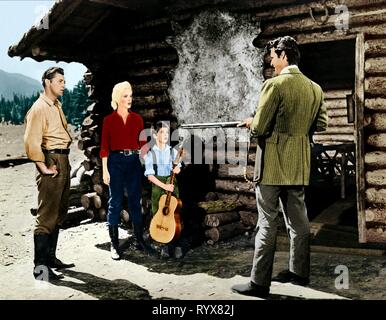 MITCHUM, Monroe, Calhoun, Fluss ohne Wiederkehr, 1954 Stockfoto