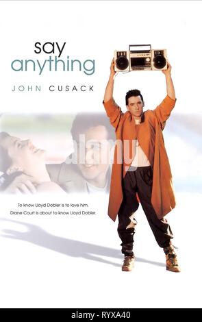 JOHN CUSACK POSTER, alles zu sagen, was..., 1989 Stockfoto