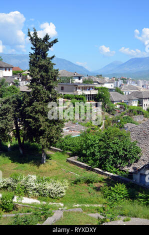 Albanien, Gjirokastra - UNESCO-Welterbe Stockfoto