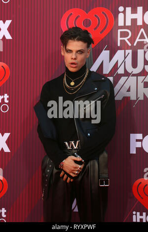 Los Angeles, CA, USA. 14 Mär, 2019. LOS ANGELES - Mar 14: Yungblud am iHeart Radio Music Awards - Ankunft auf der Microsoft Theater am 14. März 2019 in Los Angeles, CA Credit: Kay Blake/ZUMA Draht/Alamy leben Nachrichten Stockfoto