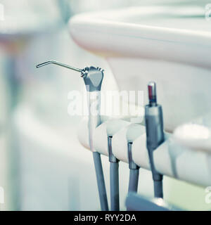 Zahnärztliche Instrumente. Stockfoto