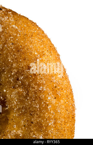 Donut Nahaufnahme, auf weißem Hintergrund lange Schuß auf whote Hintergrund zentriert Stockfoto