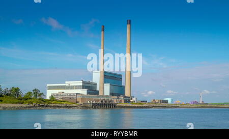 Der Blick auf das Werk in Killimer Irland. Killimer ist ein Dorf im County Clare Irland in eine Gemeinde mit dem gleichen Namen. Stockfoto