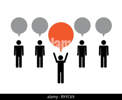 Team Leader und Idee Geschäftskonzept Vector Illustration Stock Vektor