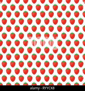 Erdbeere vektor Muster Hintergrund. Vector Illustration. Stock Vektor