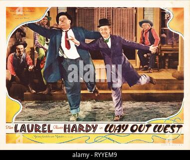 HARDY, Poster, WAY OUT WEST, 1937 Stockfoto