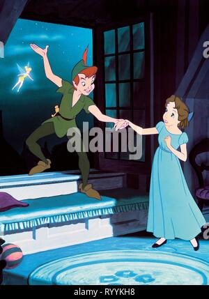 Tinkerbell, Peter Pan und Wendy, Peter Pan, 1953 Stockfoto