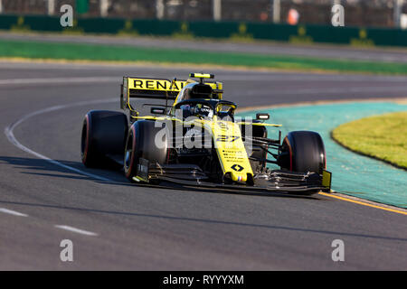 Melbourne, Australien. 16 März 2019, Melbourne Grand Prix Circuit, Melbourne, Australien; Melbourne Formel 1 Grand Prix, der Qualifikation; die Zahl 27 Renault Fahrer Nico Hulkenberg während der qualifizierenden Credit: Aktion Plus Sport Bilder/Alamy leben Nachrichten Stockfoto