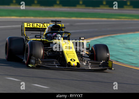 Melbourne, Australien. 16 März 2019, Melbourne Grand Prix Circuit, Melbourne, Australien; Melbourne Formel 1 Grand Prix, der Qualifikation; die Zahl 3 Renault Fahrer Daniel Ricciardo während der qualifizierenden Credit: Aktion Plus Sport Bilder/Alamy leben Nachrichten Stockfoto