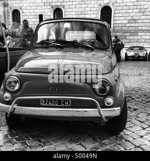 Fiat 500 in Rom Stockfoto