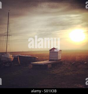 Sonnenuntergang in Suffolk Stockfoto