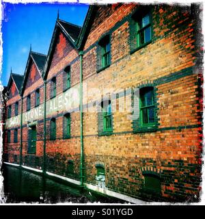 Joules Stein Ales Brauerei Gebäude von Trent & Mersey Canal, Stein, Staffordshire Stockfoto