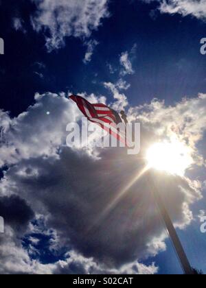 Amerikanische Flagge. Stockfoto