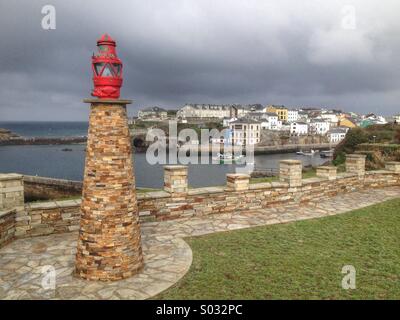 Blick auf Hafen von Tapia de Casariego in Asturien, Spanien Stockfoto