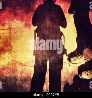 Schatten der Wanderer Stockfoto