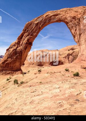 Corona Arch in der Nähe von Moab, Utah Stockfoto