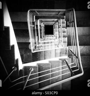 Treppe von oben Stockfoto