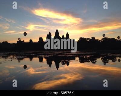 Sunrise Angkor Wat, Kambodscha Stockfoto