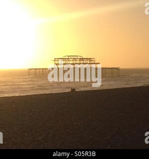 Reste der West Pier in Brighton Stockfoto