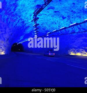 Lærdal Tunnel, Norwegen. Längste Tunnel der Welt Stockfoto