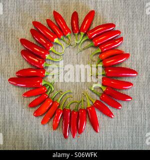 Serrano Chili Peppers Stockfoto