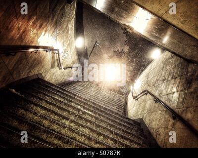 Londoner u-Bahn Treppe Stockfoto