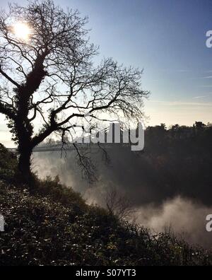 Avon Gorge, Bristol im Nebel Stockfoto