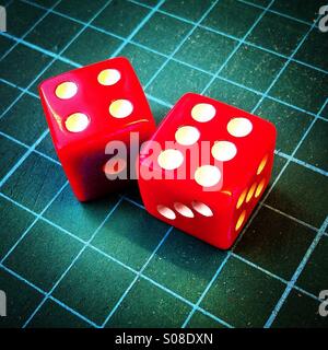 Scoring-10 bei der Würfel im casino Stockfoto