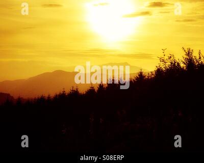 Sonnenaufgang über Snowdonia National Park, North Wales, UK Stockfoto