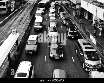 Verkehr in Causeway Bay, Hong Kong Stockfoto
