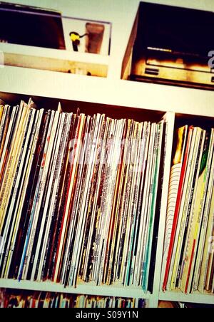 Aus Liebe zum Vinyl - ein Vinyl Plattensammlung Stockfoto
