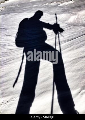 Schnee-Schatten Stockfoto