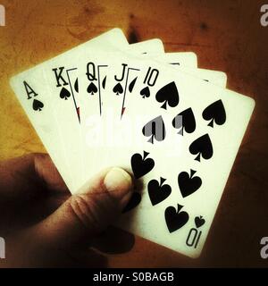 Ein Royal Flush Stockfoto