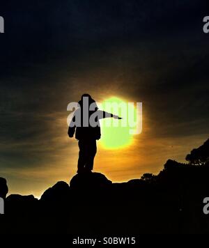 Sonnenuntergang silhouette Stockfoto