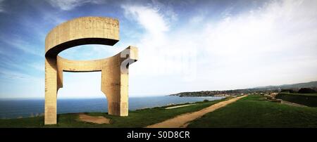 Panoramablick über die Laudatio des Horizonts in Gijón, Asturien - Spanien Stockfoto