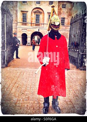 Household Cavalry in Whitehall, Horse Guards, City of Westminster, Zentral-London, England, Vereinigtes Königreich, Europa Stockfoto