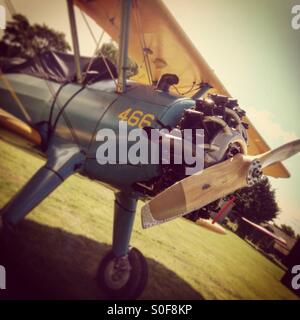 Boeing Stearman Doppeldecker Stockfoto