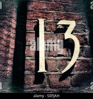 Nummer 13 Stockfoto