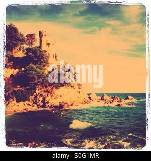 Alte Burg in Lloret de Mar Stockfoto