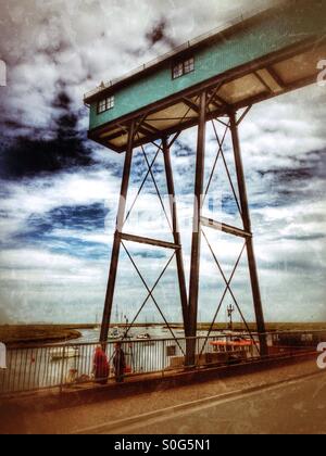 Das Portal von den alten Getreidespeicher am Wells-Next-the-Sea, Norfolk, England. Stockfoto