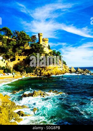 Burg in Lloret de Mar Stockfoto