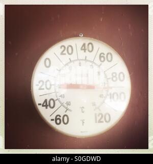 A temperature gage. Stockfoto