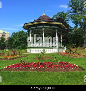 Pavillon in die Halifax Public Gardens, Halifax, Nova Scotia, Kanada. Stockfoto